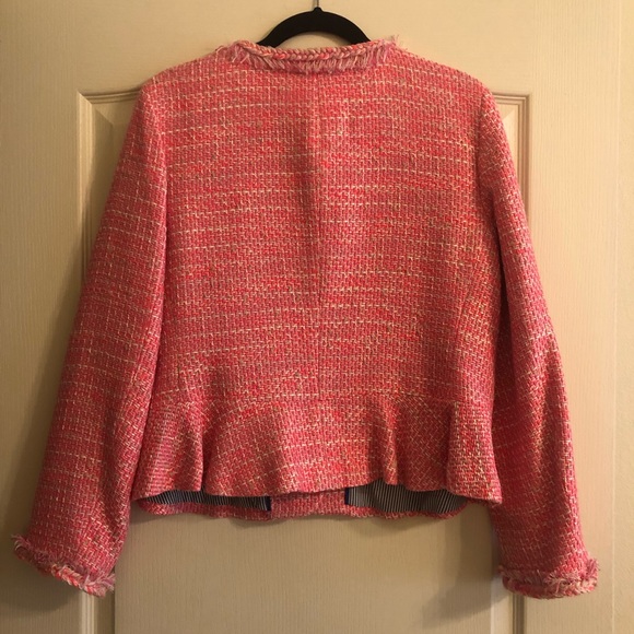 🎉HOST PICK🎉J. Crew Peplum Lady Jacket Neon Tweed - Picture 6 of 6